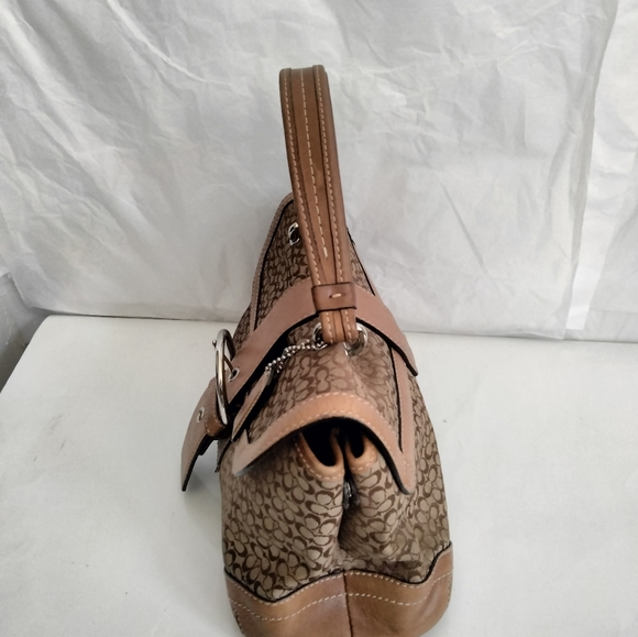 Vintage Coach  Leather canvas monogram Small Handbag - Picture 7 of 16